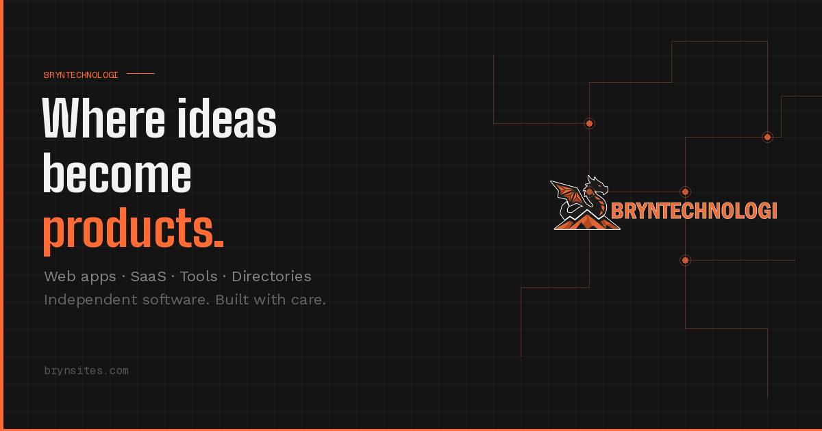 The Brynsites product catalogue